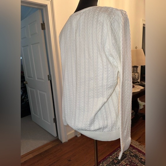 NWOT Talbots Off White V Neck Sweater - Picture 3 of 4